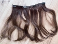 естествена коса на клипсове кестенява, снимка 4