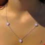 Сребърно колие Clover с 5 детелини Van Cleef, Маркирано Сребро 925, снимка 2