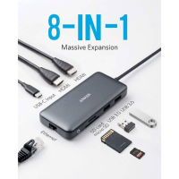 Anker PowerExpand Direct 8-in-1 USB-C PD Media Hub - мултифункционален USB-C хъб за свързване на доп, снимка 1 - Друга електроника - 44773495