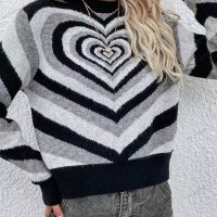 Дамски ежедневен пуловер с обло деколте, 4цвята - 023, снимка 3 - Блузи с дълъг ръкав и пуловери - 39156964