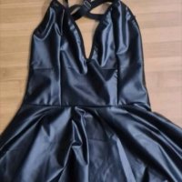 Еротично облекло секси кожена рокля с прашки, снимка 6 - Бельо - 44176724