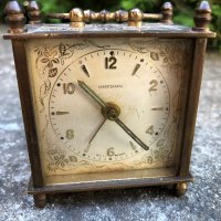 стар бронзов часовник "MARKSMAN" - WEST GERMANY - МИНИ, снимка 3 - Антикварни и старинни предмети - 41411409