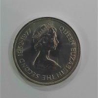 Юбилейна монета 25 пенса Джърси 1977г., снимка 2 - Нумизматика и бонистика - 41472144