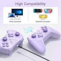 Нов Bluetooth безжичен контролер джойстик за конзола Nintendo Switch Подарък геймър игри, снимка 4 - Аксесоари - 42395306