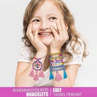 Нов комплект за изработка на гривни за момичета 6-12 години | DIY Подарък Деца, снимка 3 - Други - 42689860
