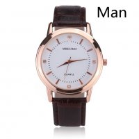 ✨Класически ръчен часовник с кожена верижка, дамски и мъжки вариант - черна/кафява каишка, снимка 15 - Луксозни - 38870002