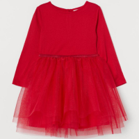 Ту-ту пурпурно червена рокля H&M 9-10 години, снимка 1 - Детски рокли и поли - 44714042