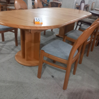 Комплект разтегателна маса с 6 стола, снимка 4 - Маси - 44673293