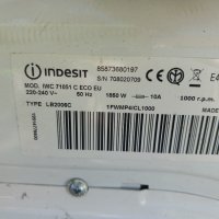 Продавам преден панел с платка за пералня Indesit IWC 71051, снимка 5 - Перални - 41490170