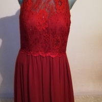 Червена бална рокля на MASCARA, р-р М, нова, с етикет, снимка 16 - Рокли - 35741564