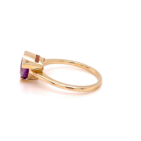 Златен дамски пръстен 3,45гр. размер:56 14кр. проба:585 модел:21990-5, снимка 3 - Пръстени - 44765824