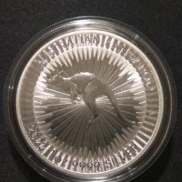 СРЕБРО 1 OZ, АВСТРАЛИЙСКО КЕНГУРУ 2022, 1 УНЦИЯ НАМАЛЕНИЕ , снимка 1 - Нумизматика и бонистика - 41095973