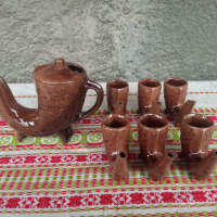 Керамичен сервиз за ракия "Хан Крум"., снимка 8 - Антикварни и старинни предмети - 44779884