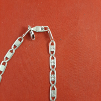 Сребърен синджир , снимка 3 - Колиета, медальони, синджири - 36119090