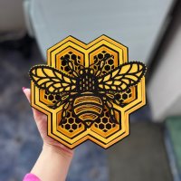 3D картина Пчела мандала (многослойна), снимка 3 - Картини - 40049134