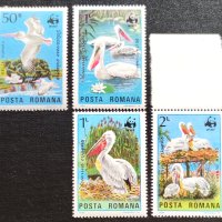 Румъния, 1984 г. - пълна серия чисти марки, пеликани, 3*16, снимка 1 - Филателия - 41002630