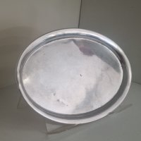 Стара сребърна елипсовидна чинийка , снимка 3 - Антикварни и старинни предмети - 41544577