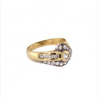 Златен дамски пръстен 2,99гр. размер:57 14кр. проба:585 модел:15364-5, снимка 2 - Пръстени - 40072138