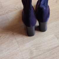 Дамски индийски ботуши тъмно кафяви, снимка 3 - Дамски обувки на ток - 36165938
