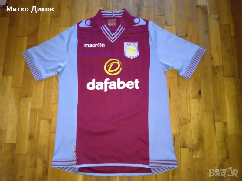 Астон Вила футболна тениска маркова на Макрон №19 Ст.Петров размер М, снимка 1