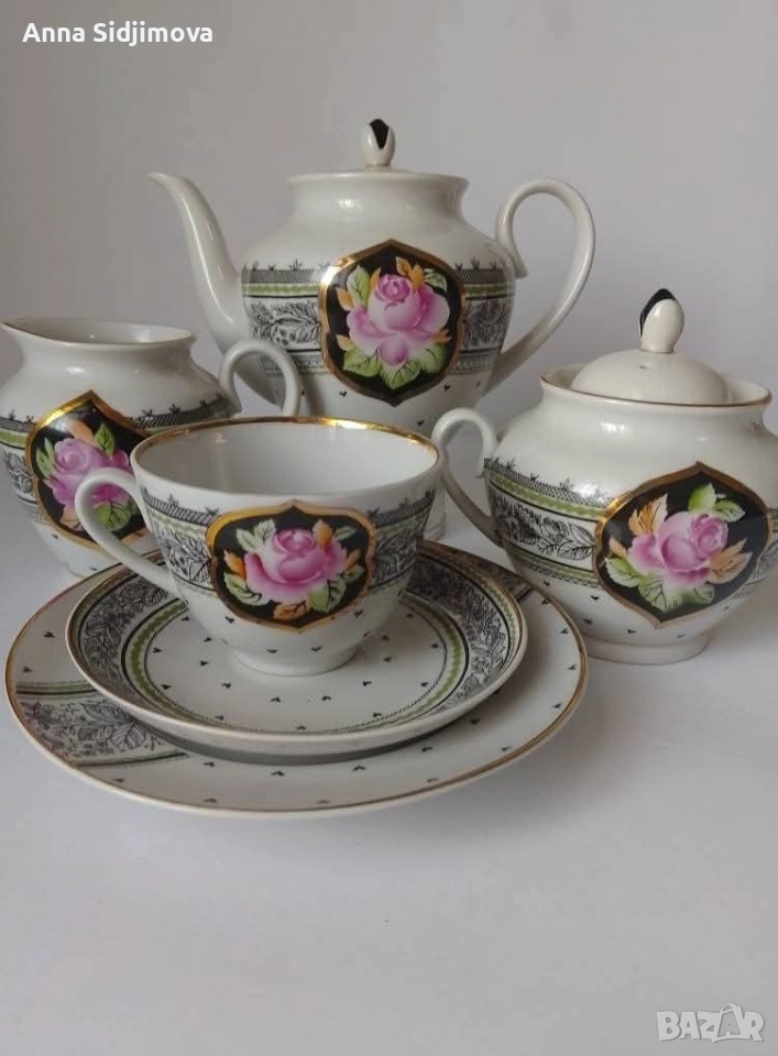 Руски порцелан ЛФЗ сервиз за чай , снимка 1