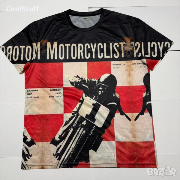 Motorcycle Biker Ретро Мъжка Тениска Размер XXL, снимка 1