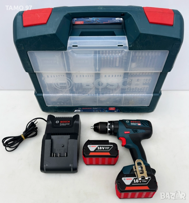 BOSCH GSB 18V-28 - Акумулаторен ударен винтоверт неразличим от нов!, снимка 1