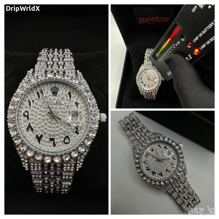 Rolex Datejust 40mm Мойсанит Диамант Арабски Циферблат Различни Модели, снимка 1