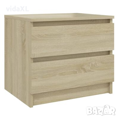 vidaXL Нощно шкафче, дъб сонома, 50x39x43,5 см, ПДЧ(SKU:806199, снимка 1