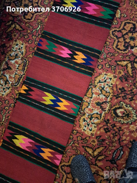 2 неизползвани , ръчно тъкани , вълнени черги, снимка 1