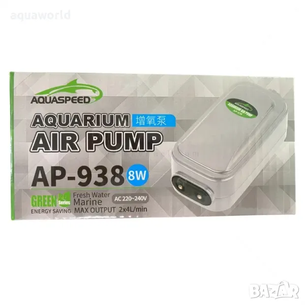 "ПРОМОЦИЯ" Компресор за въздух AQUASPEED AP 938 с два изхода, снимка 1