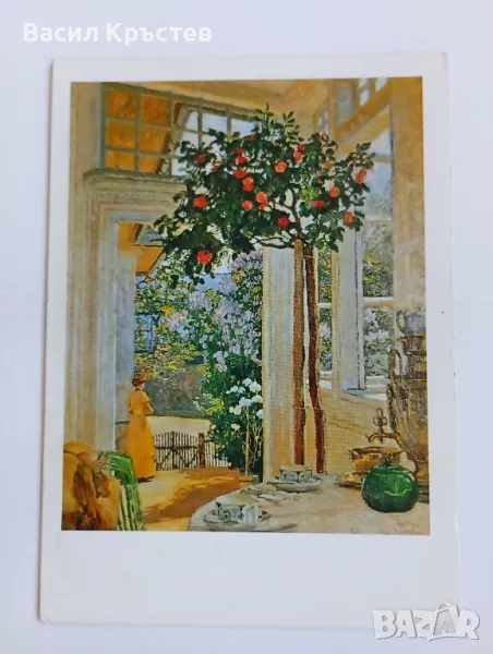 Немска Картичка - ФРГ, "Майско слънце" Йосиф Мехоффер, Полша, ЮНИЦЕФ - с благотворителна цел, снимка 1