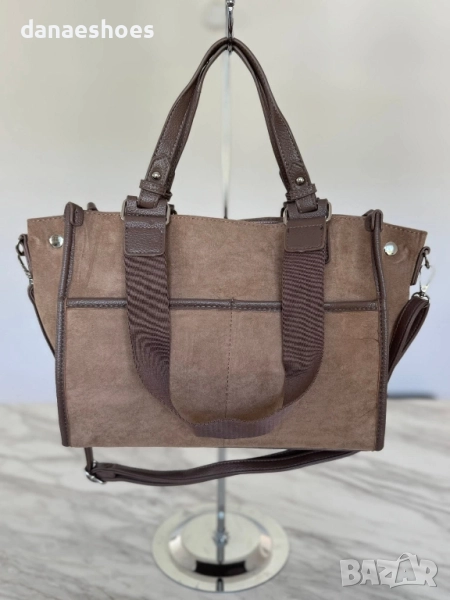 Дамска чанта от велур , снимка 1