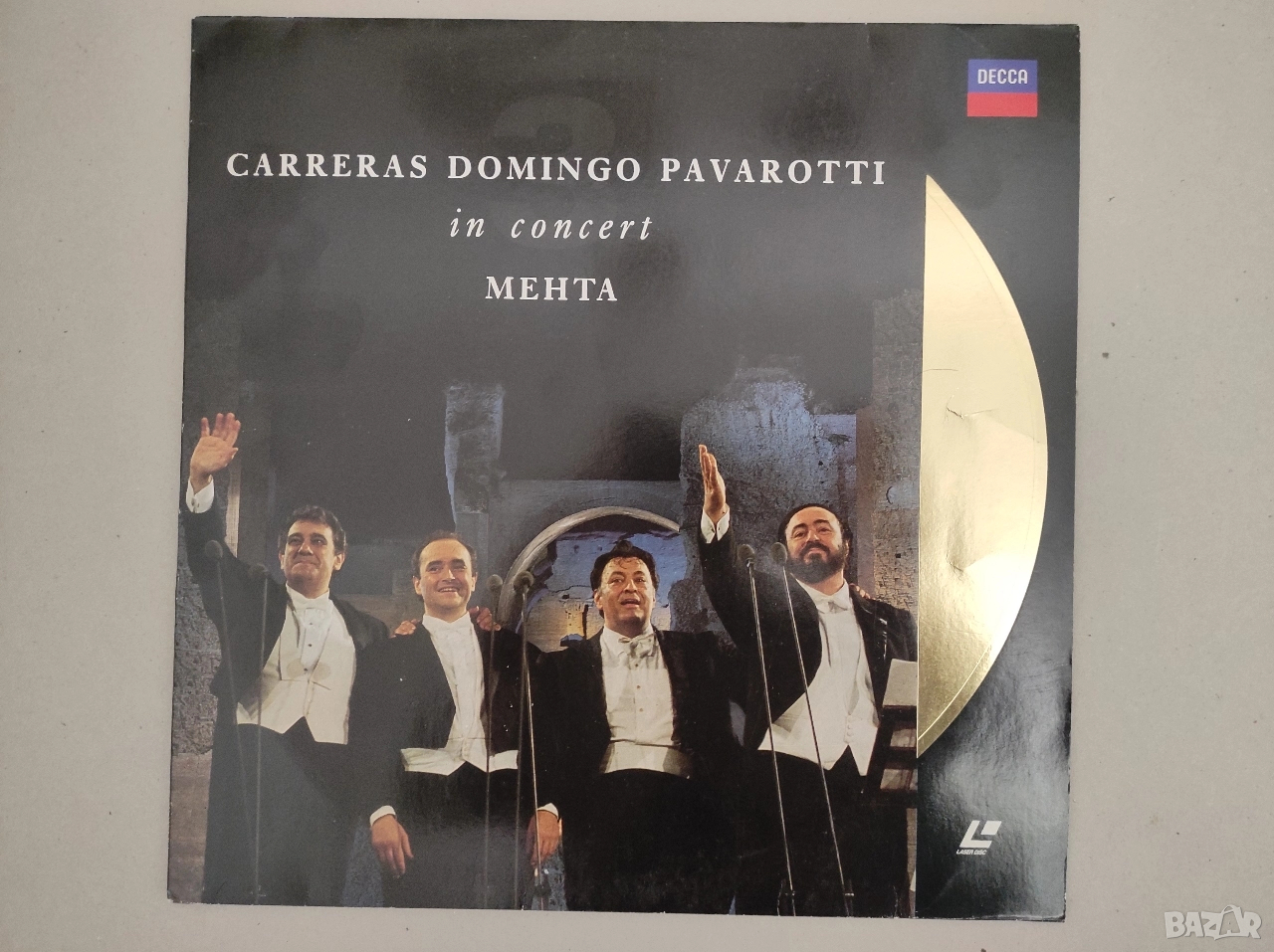 Carreras Domingo Pavarotti in concert, Laserdisk, снимка 1