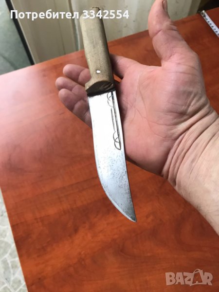 НОЖ ОСТРИЕ С КОЖЕНА КАНИЯ ОРНАМЕНТИ, снимка 1