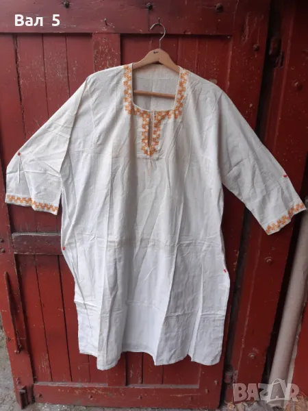 Автентична дълга кенарена риза с бродерия . Носия, снимка 1