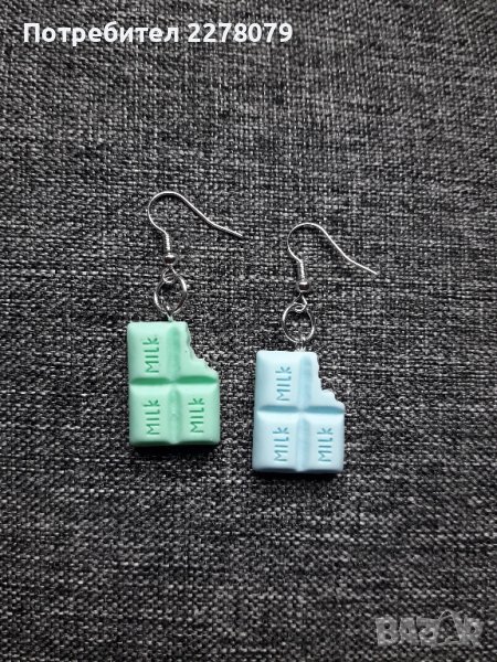 Сладки обеци шоколадчета - ръчна изработка, снимка 1