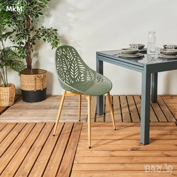 Комплект от 4 градински стола Calvi от полипропилен - THE HOME DECO FACTORY, снимка 1