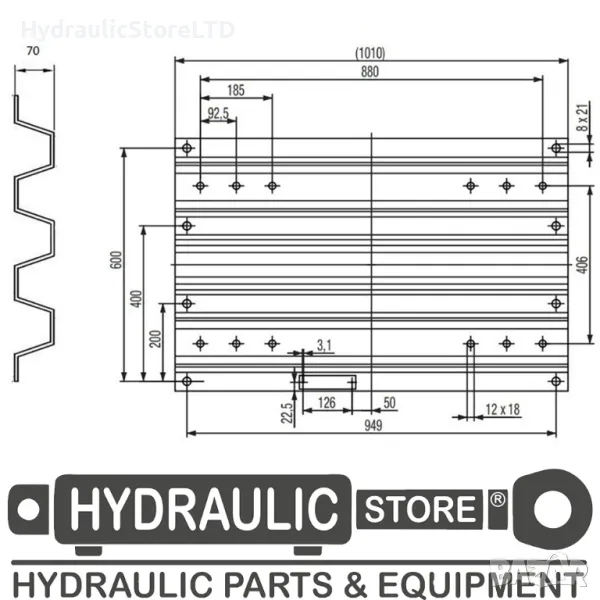 Плоча за лафет 70mm за ACTROS MP4 H70MP4, снимка 1