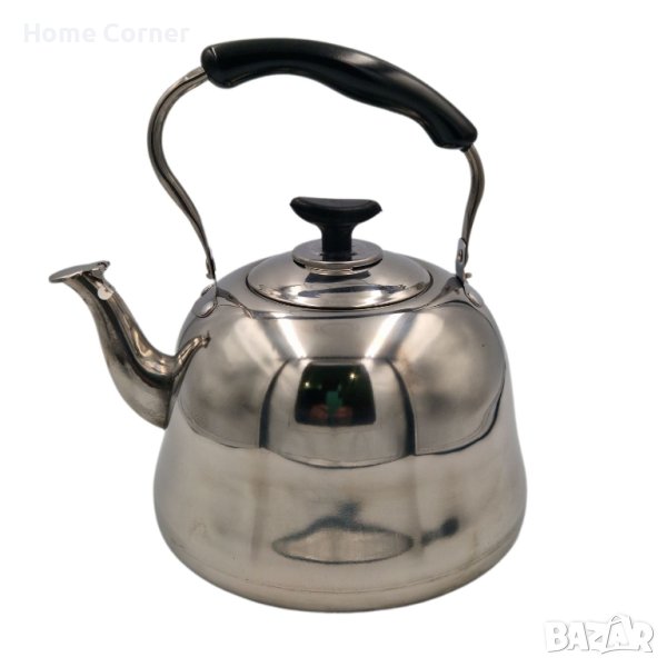 ЧАЙНИК 3 ЛИТРА, НЕРЪЖДАЕМА СТОМАНА, С ЦЕДКА, снимка 1