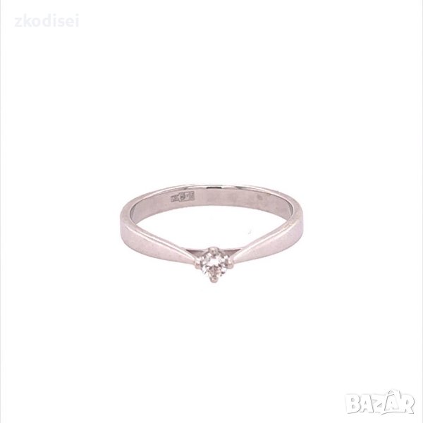 Златен дамски пръстен с диамант 2,10гр. размер:56 14кр. проба:585 модел:18220-1, снимка 1