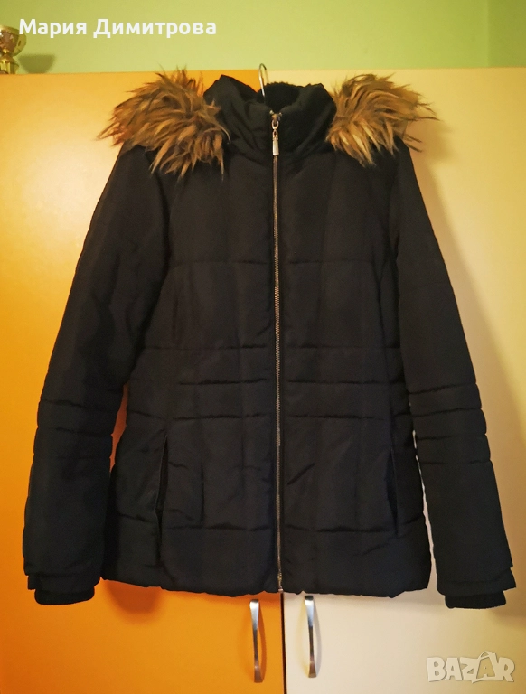 Дамско топло яке с качулка, снимка 1