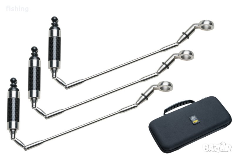 Mivardi Swing arm MCX Stainless - Carbon - 3бр. комплект неръждаеми обтегачи, снимка 1