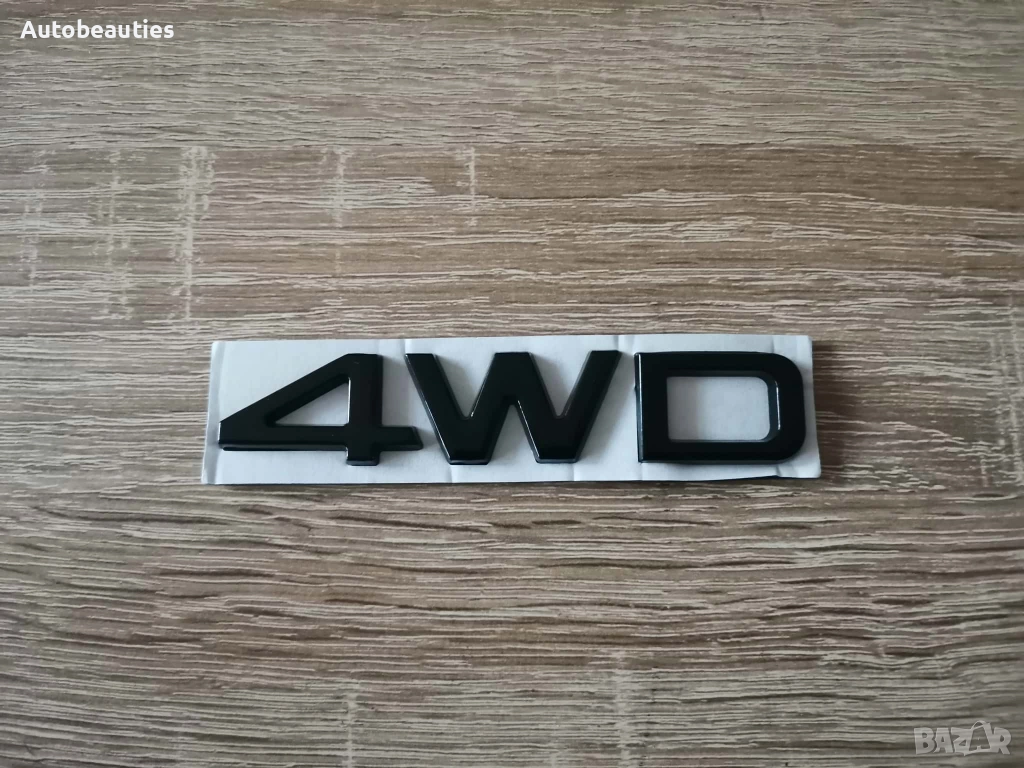 черна емблема Kia 4WD, снимка 1