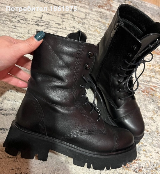 Дамски боти естествена кожа 38н, снимка 1