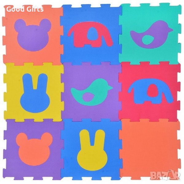 Детски подов пъзел Животни 31,5x31,5 см (9 части), снимка 1