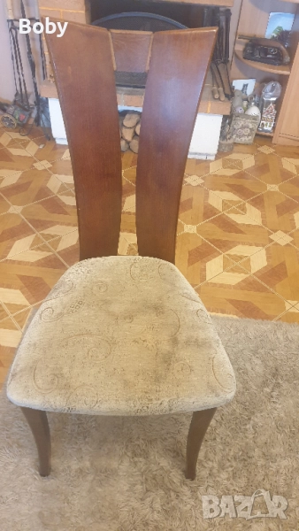 Дървени трапезни столове - масив 5 броя , снимка 1