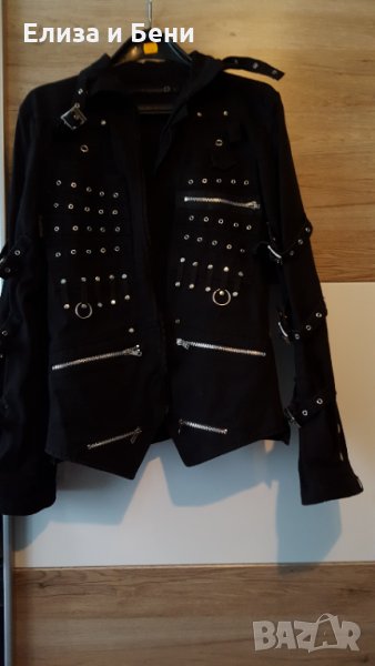 яке Criminal Damage Bondage пънк готик сайбър с катарами куки тип Tripp, снимка 1