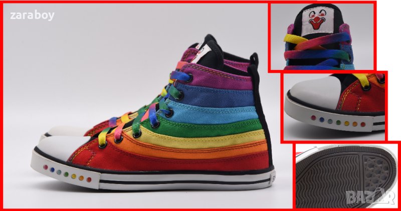 Цветни дамски кецове с принт Rainbow - Номер 36, снимка 1