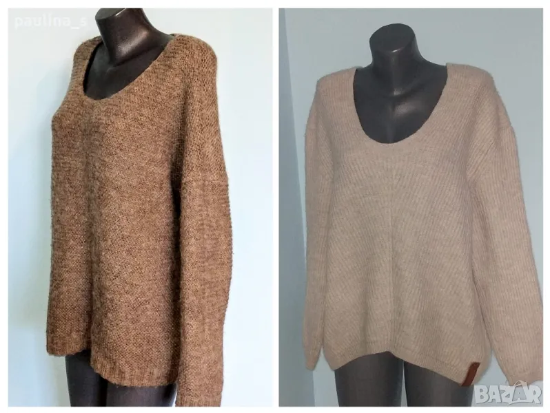 Два броя / Ангора, мерино и кашмир пуловер "Object" / голям размер, снимка 1